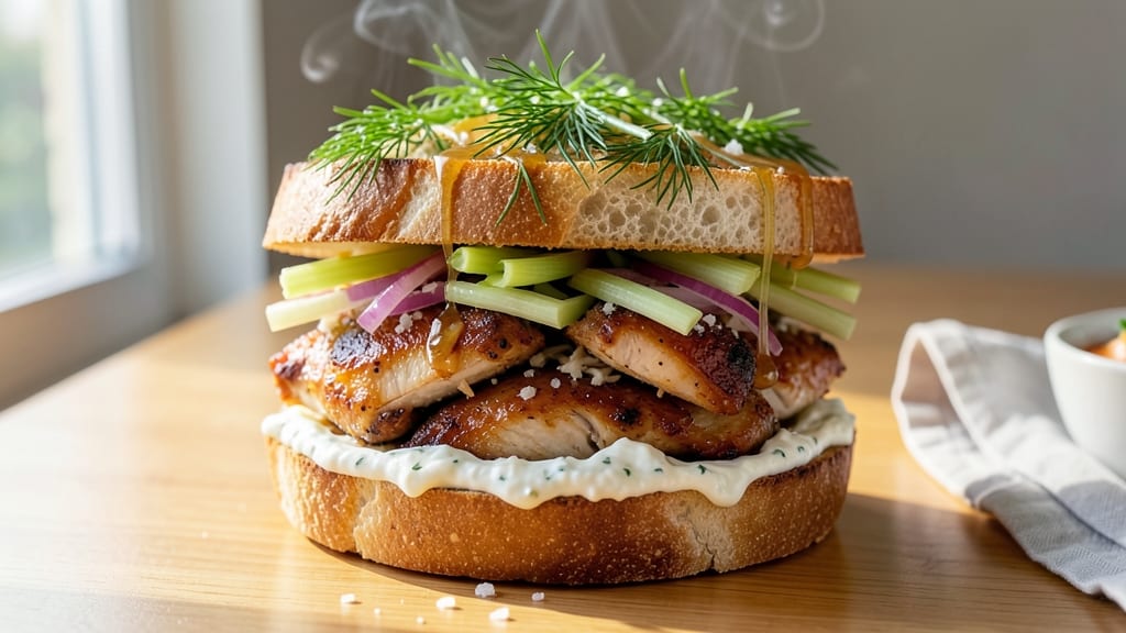 Chicken Salad Sandwiches Recipe for a Crowd: Zero-Mayo Herb Cheese Crunch That Feeds 20
