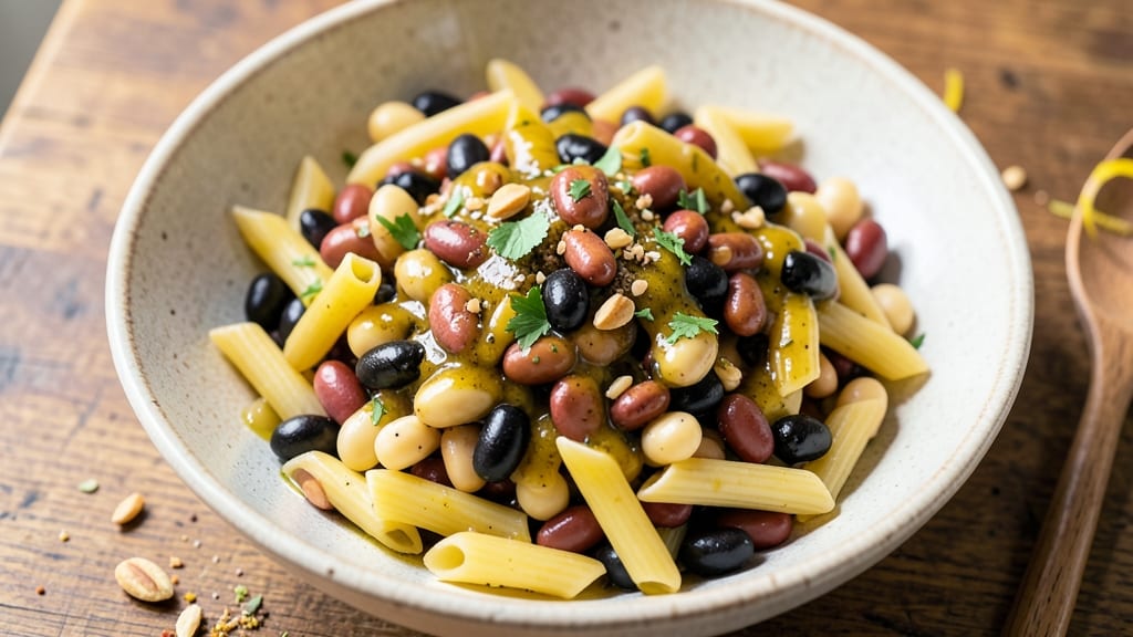 3 Bean Pasta Salad Recipe: Bold Tri-Color Crunch in 15 Minutes