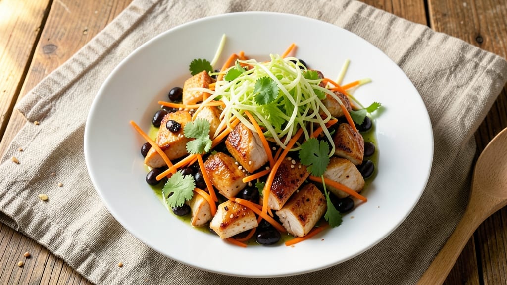 Thai Chopped Chicken Bean Salad Recipe: Zesty Lime and Coconut Dressing Magic