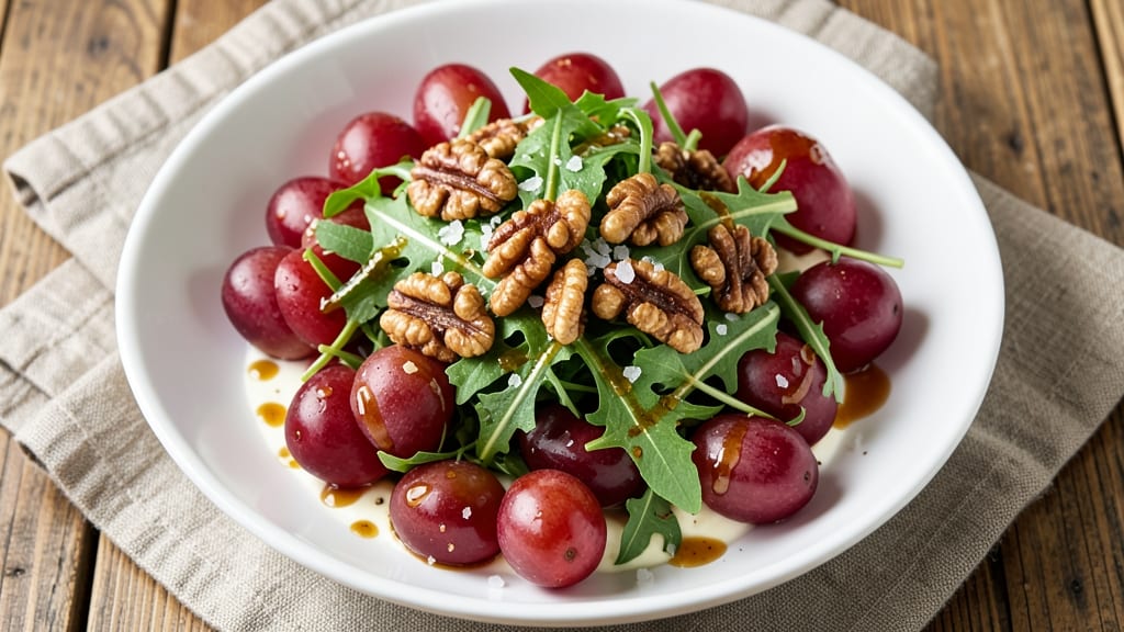 Sweet Grape Salad Recipe: Honey-Balsamic Glazed Grapes With Crunchy Walnuts