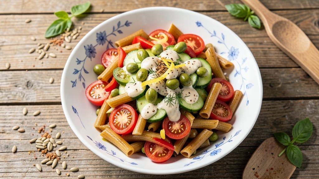 Vegan Gluten-Free Pasta Salad Recipe: No-Cook Protein-Packed Picnic Power