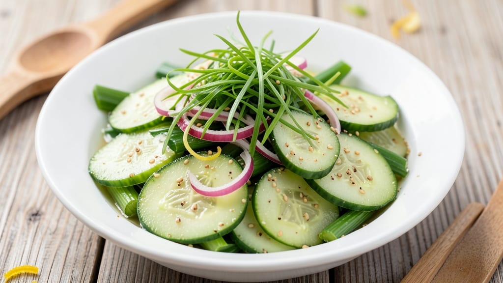 Chinese Cold Cucumber Salad Recipe: Crispy Celery Crowns and Zesty Vinegar Magic