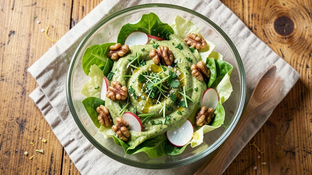 1948 Green Goddess Salad Recipe: Vintage Herb Cream Cheese with Celery Crowns