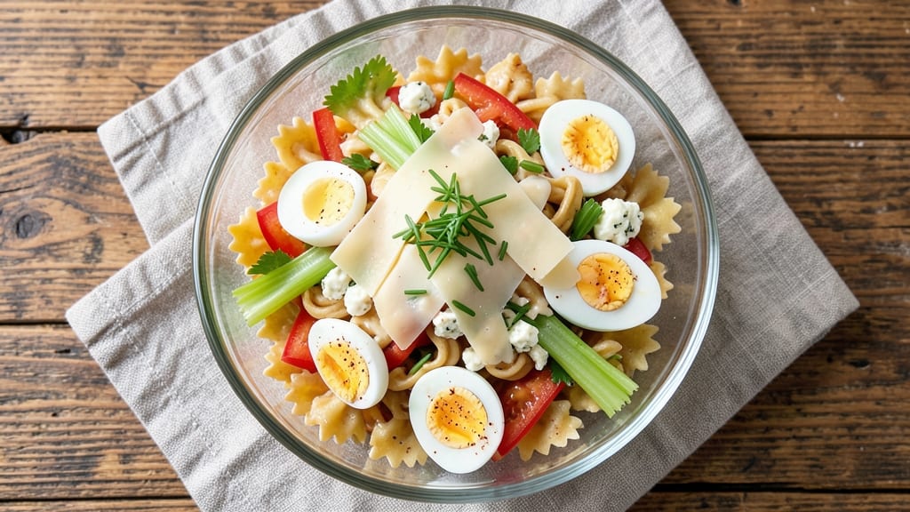 Catalina Pasta Salad Recipe: Celery Crown Crunch and Herb Cheese Harmony