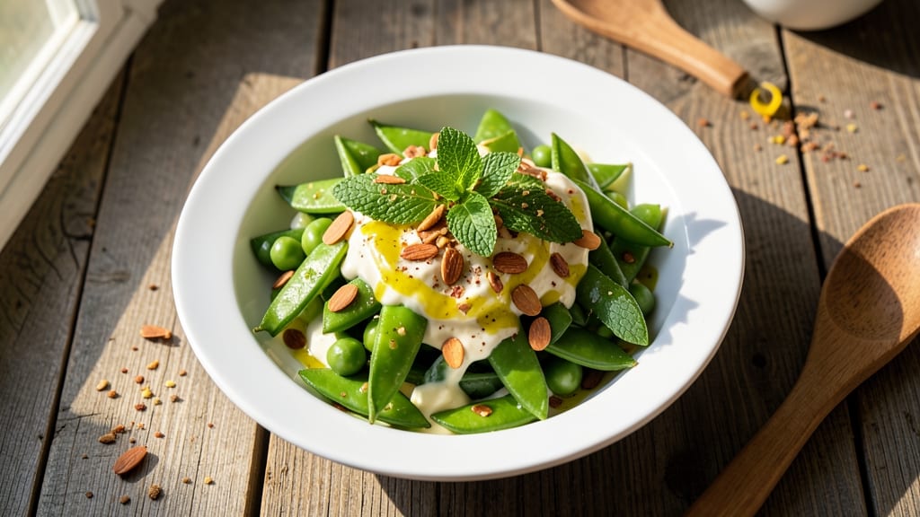 Vegan Pea Salad Recipe: Crunchy Minty Freshness With Zero Mayo