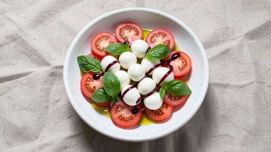 Caprese Salad Recipe With Mozzarella Pearls: Juicy Tomatoes and Bursting Cheese Bites