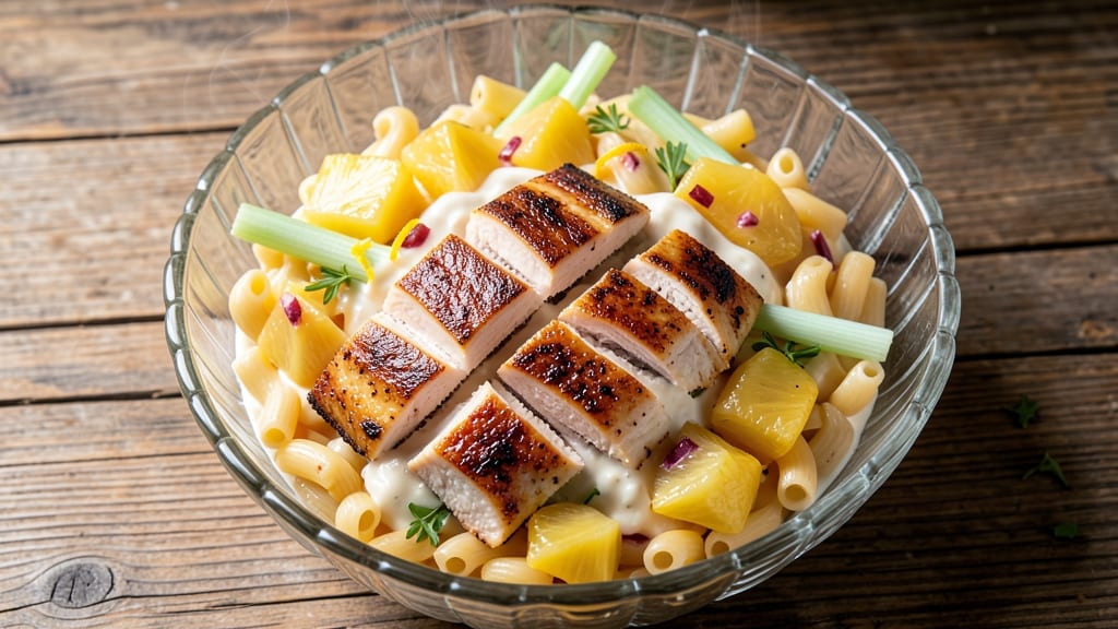 Chicken Pineapple Macaroni Salad Recipe: Tropical Crunch Meets Creamy Cheese Twist