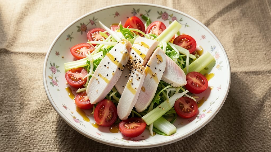 Sweet Tomatoes Chinese Chicken Salad Recipe: Crisp Celery Crowns and Tangy Sesame Dressing Harmony