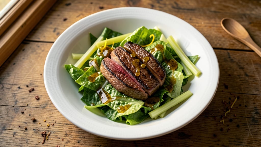 Amazing Steak Salad Recipe: Charred Steak Meets Crisp Celery Crowns