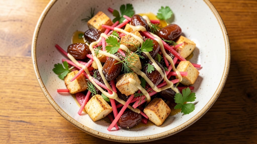 Celery Date Salad Four Horsemen Recipe: Crunchy Crowns and Creamy Herb Cheese Balance
