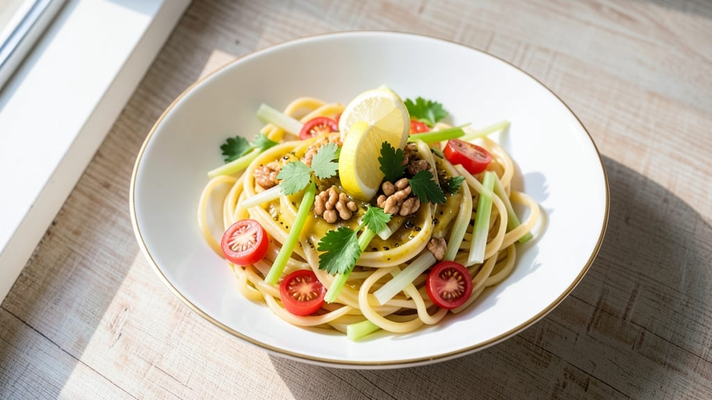 Cold Lemon Pasta Salad Recipe: Zesty Brightness With Crisp Celery Crowns