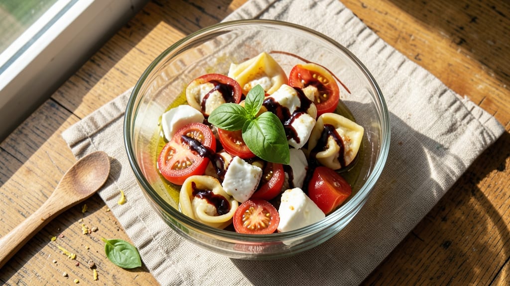 Caprese Tortellini Salad Recipe: Fresh Mozzarella and Basil Twirls in 15 Minutes