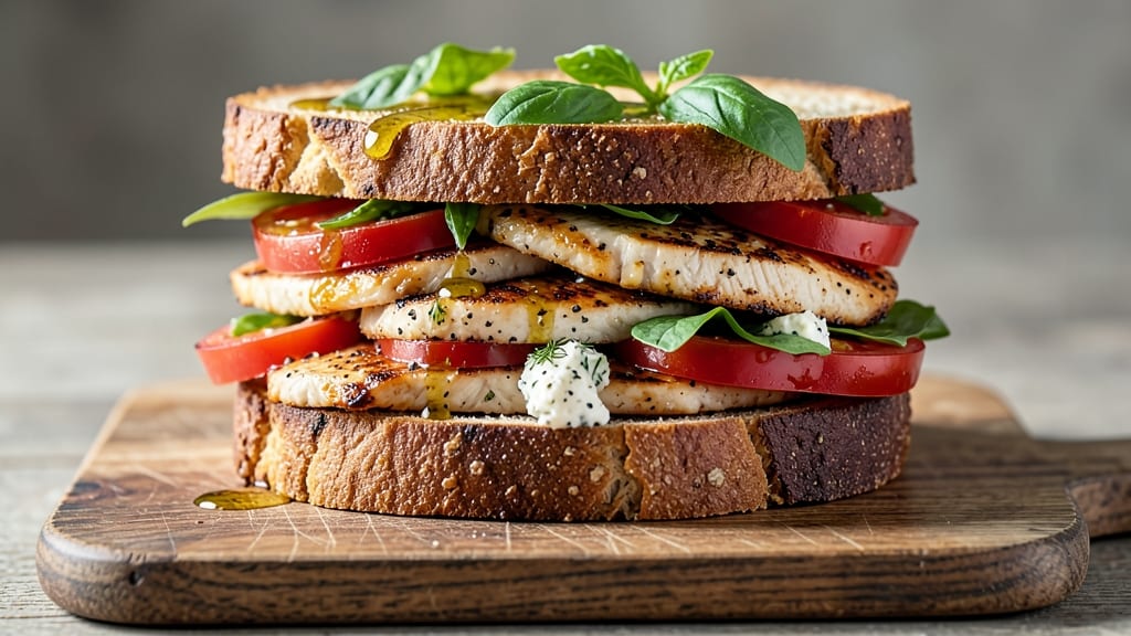 Chicken Breast Salad Sandwich Recipe: Grilled Juiciness Meets Crisp Celery Crowns