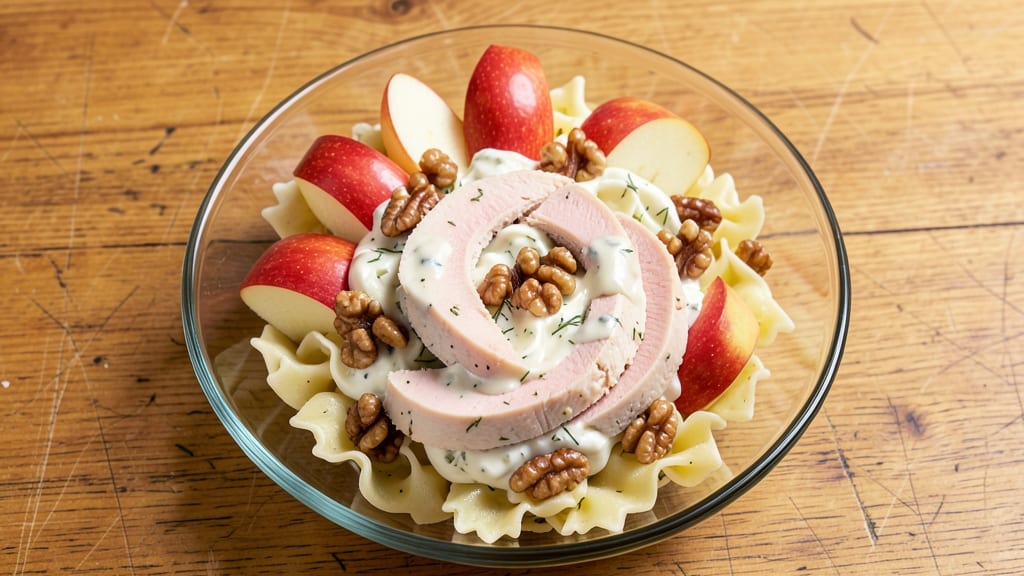 Chicken Waldorf Pasta Salad Recipe: Apple-Walnut Crunch Meets Creamy Herb Dressing