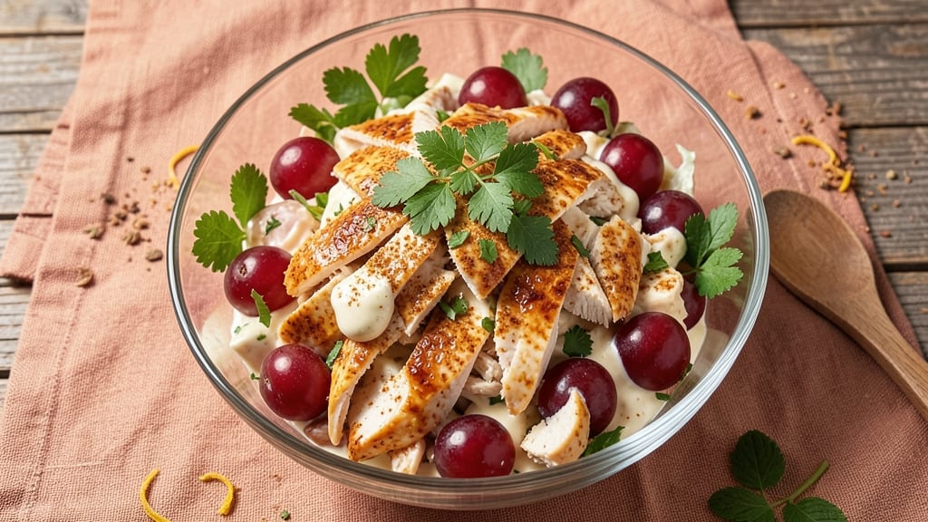 Chicken Salad Recipe With Grapes and Curry Powder: Sweet-Tart Crunch Meets Warm Spice Magic