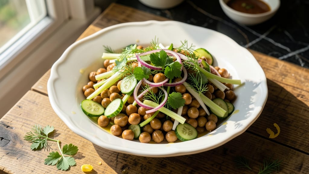 Chickpea Salad Recipe Lemon: Zesty Brightness With Crunchy Celery Crowns