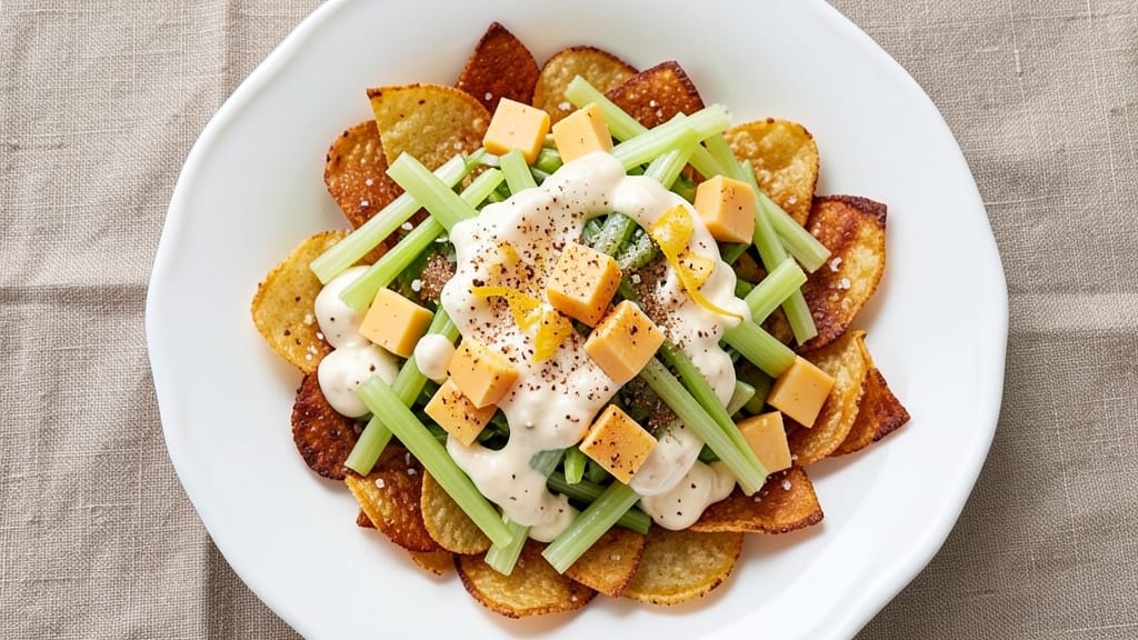 Chip Salad Recipe: Celery Crown Crunch With Herb Cheese Twist
