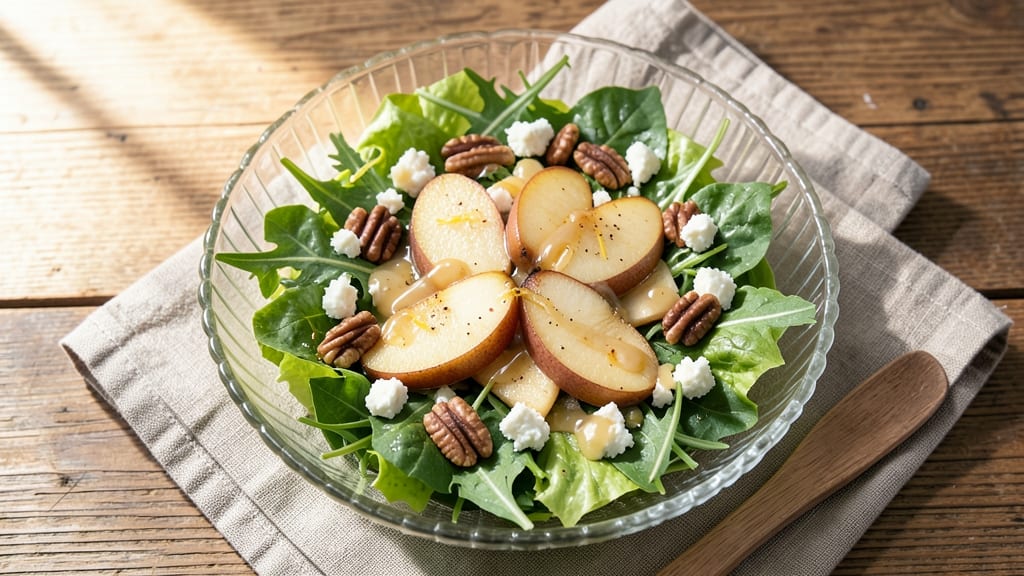 Champagne Pear Vinaigrette Salad Recipe: Bubbly Sweetness With Crisp Greens