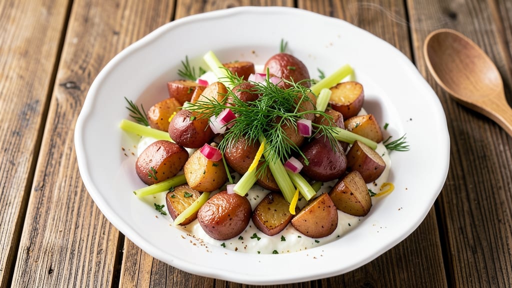 Cold Potato Salad Recipe No Mayo: Herb-Infused Yogurt Base With Crunchy Celery Bites