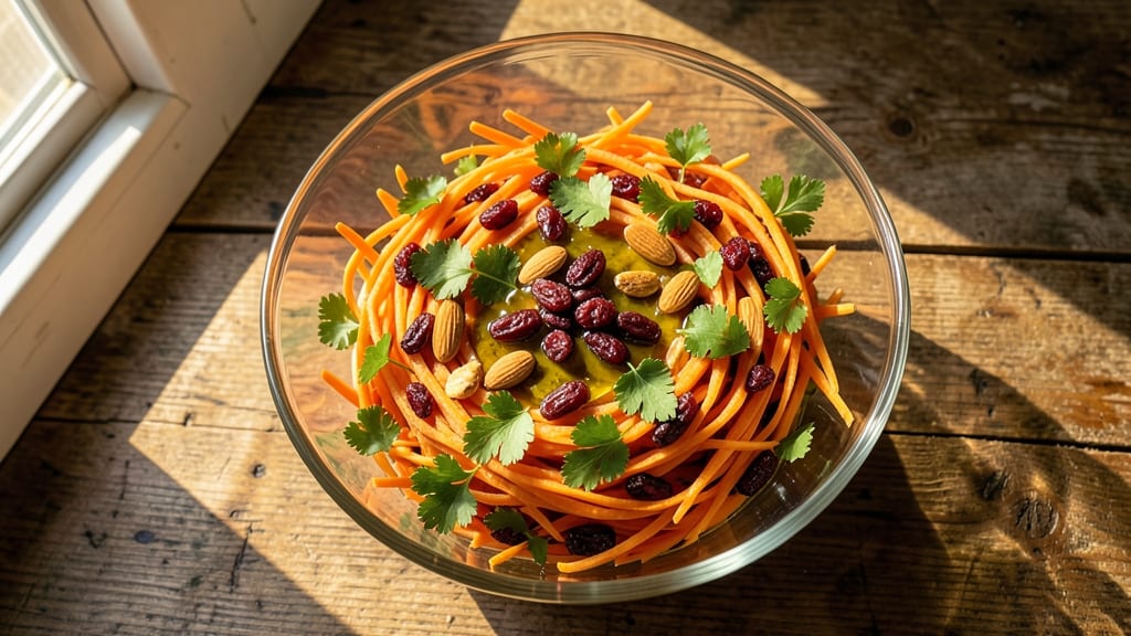 Carrot and Cranberry Salad Recipe: Bright Cranberry Zing and Almond Crunch Harmony