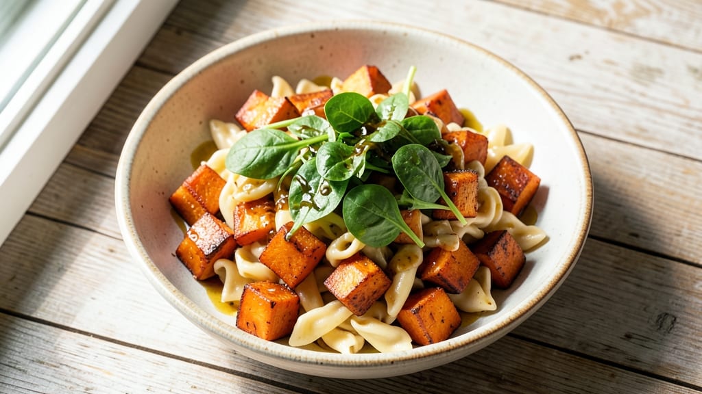 Sweet Potato Pasta Salad Recipe: Warm Spiced Sweetness Meets Al Dente Twirls