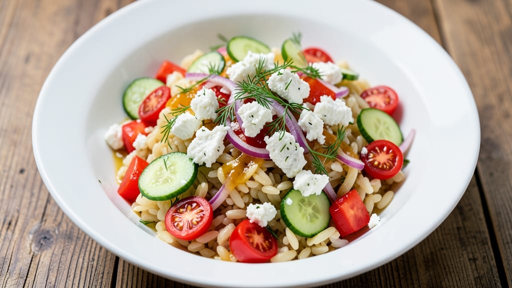 Cold Pasta Salad With Feta Cheese Recipe: Mediterranean Crunch in 15 Minutes