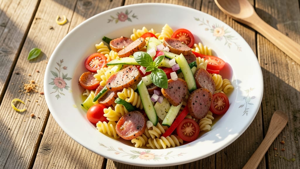 Cold Pasta Salad With Sausage Recipe: Herb-Infused Noon Meal That Stays Fresh