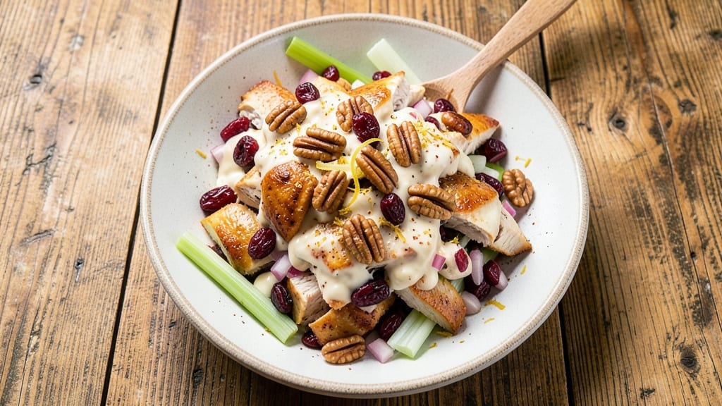 Chicken Salad Recipe With Dried Cranberries and Pecans: Tart-Sweet Crunch Packed With Nutty Depth