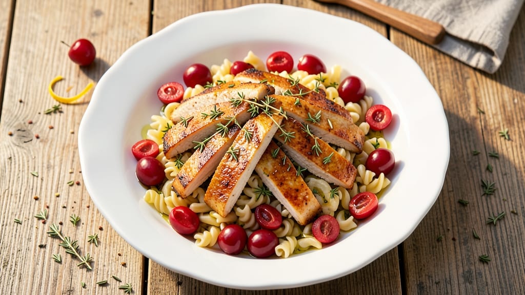 Cherry Chicken Pasta Salad Recipe: Sweet-Tart Berries Meet Herbed Protein Crunch