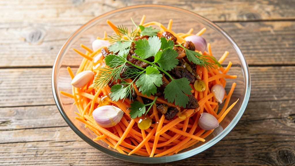 Carrot Garlic Salad Recipe: Bright, Crunchy, and Herb-Infused Freshness