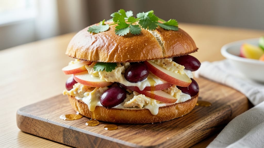 Chicken Salad Sandwich With Grapes and Apples Recipe: Sweet-Tart Fruit Crunch in Every Bite