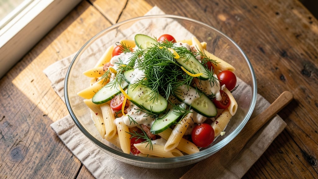 Cold Pasta Salad With Veggies Recipe: No-Mayo Cream Cheese Crunch That Stays Fresh