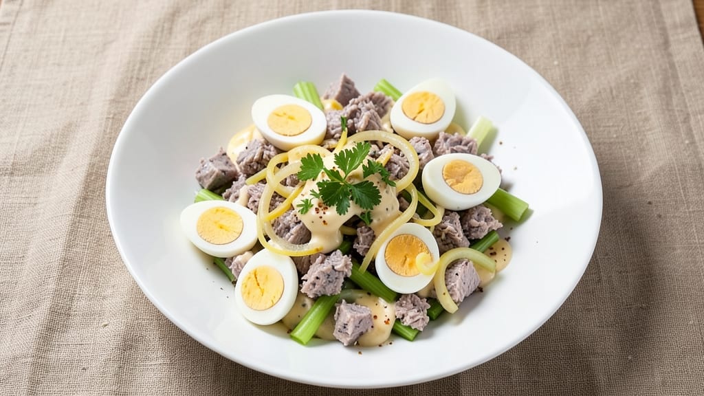 Tuna Salad Recipe With Egg and Onion: Crunchy Celery-Packed Protein Power